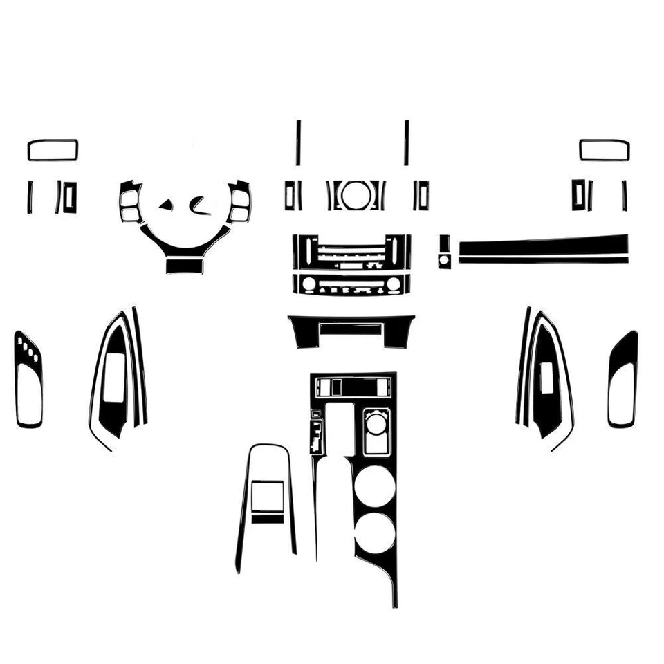 Kit completo de cubierta interior negro brillante para Lexus RC300 350 200T 2015-2020  Foto 2 de 4