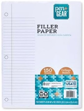 150Ct Filler Paper College Ruled, 10.5 X 8, 59156