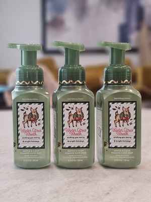 #ad #ad 3 Bath amp; Body Works WINTER CITRUS WREATH Gentle Foaming Hand Soap 8.75 oz $32.99