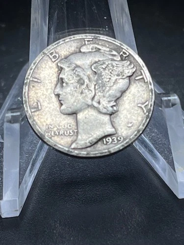 1939 S  Mercury Dime circulated 90% Silver Fine  # RJ54