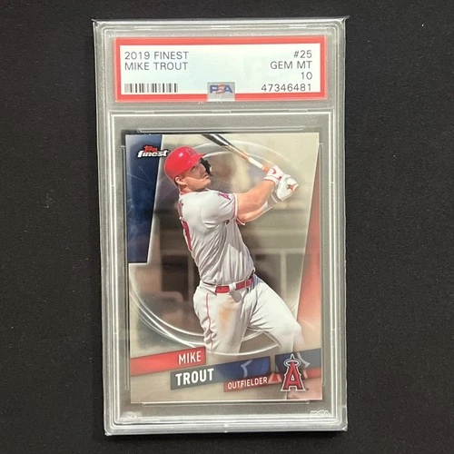 2019 FINEST BASEBALL %25 MIKE TROUT PSA 10 GEM MINT MLB LOS ANGELES ANGELS MVP