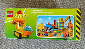 Wow! COMPLETE Lego DUPLO Big Construction Site #10813 BOX INSTRUCTIONS  Retired