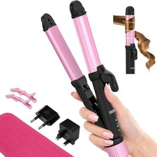 Dual Voltage Curling Iron for Travel,110V-240V Curling Iron 1 inch with Europ...