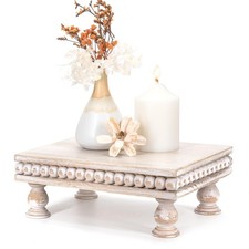 Pine Wood Display Riser for Home Decor   Rustic Pedestal Stand for Showcasing...