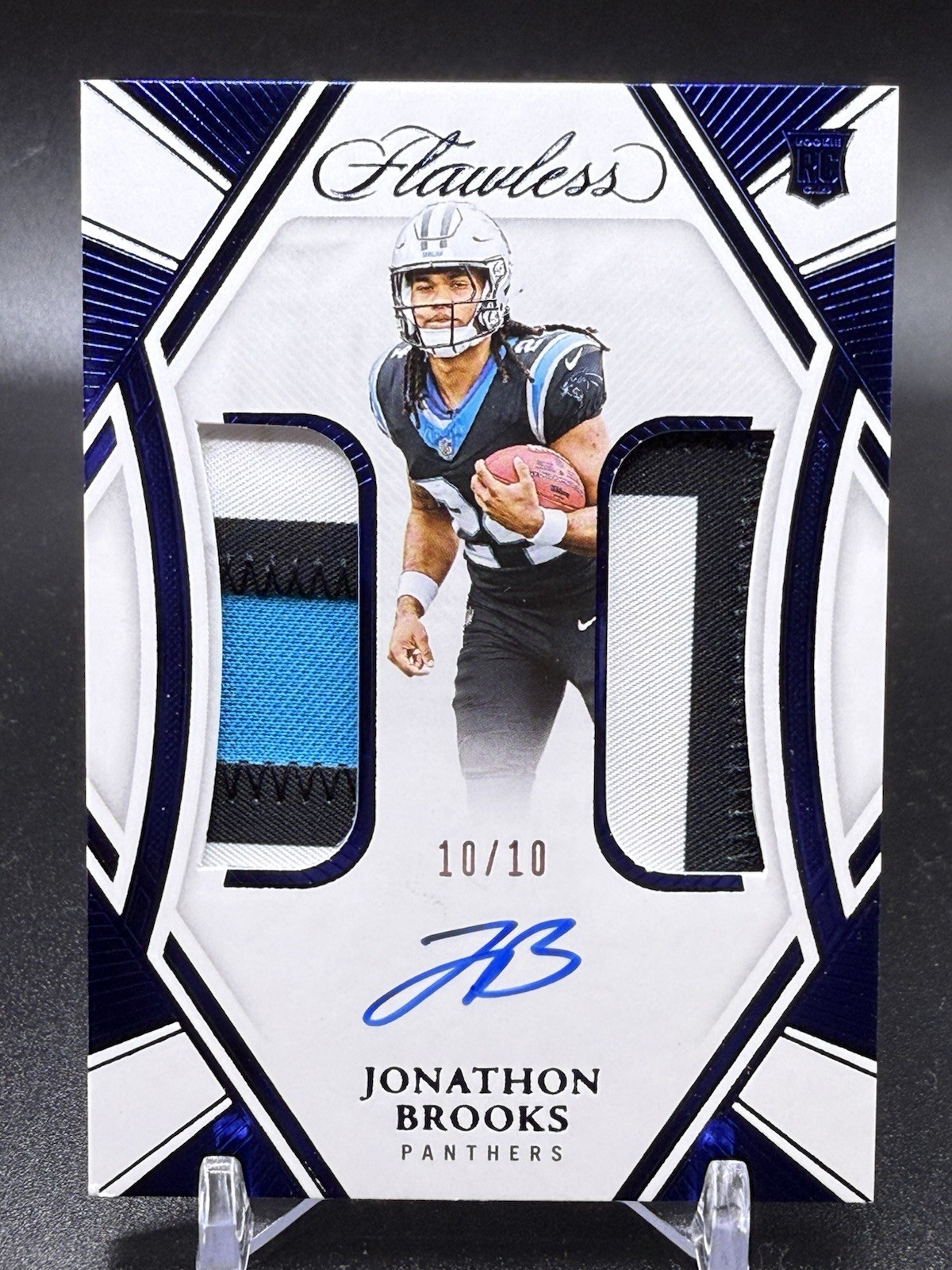Jonathon Brooks Panini National Treasures Collegiate Flawless Rookie Gem Signatures #JBS Sapphire