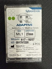 SybronEndo TF Adaptive 27mm Rotary Files For Med/Lrg Canals ML2