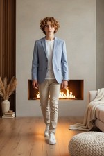 CLASS CLUB GOLD LABEL YOUTH BOYS MODERN FIT DRESS JACKET BLAZER BLUE SZ 16-NWT