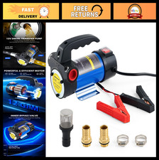 12V Diesel Transfer Pump - 12 GPM Portable Electric Fuel Pump for Oil Change, Ma