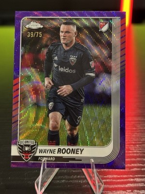 2025 Topps Chrome MLS Wayne Rooney /75 Purple Wave Refractor DC