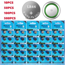 500X LR44 batteries Alkaline Coin Cell Button AG13 L1154 Sr44 Rw82 1.5v/Battery