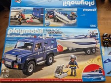 Playmobil Police Van and Speedboat with Underwater Motor. Boys Toys Xmas Present