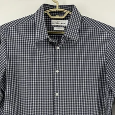 Mizzen + Main LIGHTWEIGHT Leeward Shirt XL Trim Blue Gingham Long Sleeve