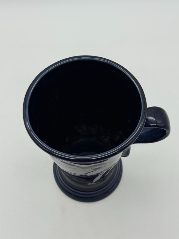 Fiestaware Pedestal Mug Cobals with Embossed Icons