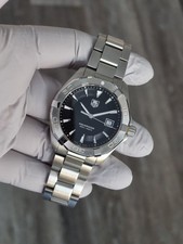 TAG Heuer Aquaracer WAY1110 41mm Black Men's Steel Quartz Watch + Papers MINT 
