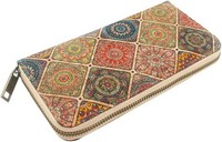 GeldböRse Damen Kork Vegan Lange Clutch Mit ReißVerschluss Kartenhalter MüNzfach