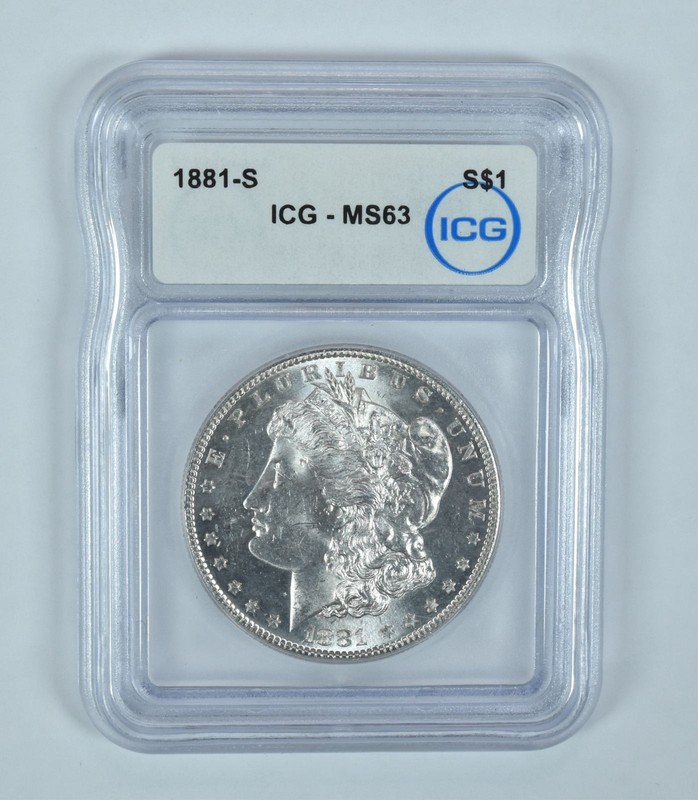 1881-S Morgan Silver Dollar MS63 ICG *5306
