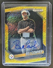 2025 Panini Prizm Black Bill Cowher Auto Gold Shimmer FOTL #/10 Steelers