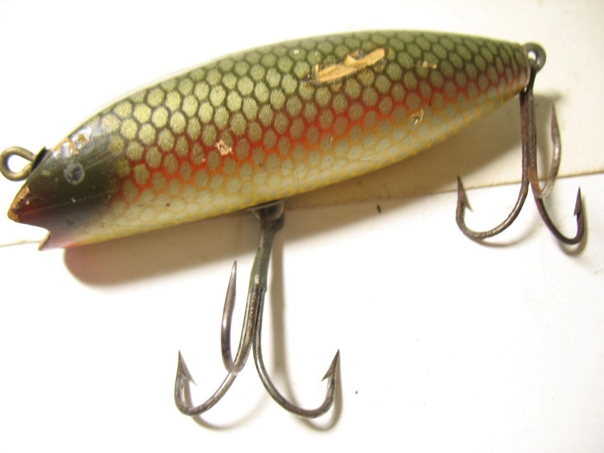 Creek Chub Open Mouth Shiner old wood fishing lure