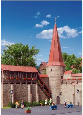 Kibri 38915 HO Scale Round Tower City Wall in Weil Model Building Kit
