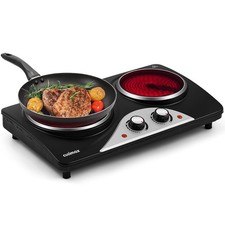 CUSIMAX Electric Hobs 2100W Electric Hot Plates Cooking Infrared