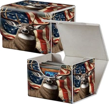 Card Deck Box for MTG Cards,100+ Single Sleeved Cards Trading Card Deck Case,Str