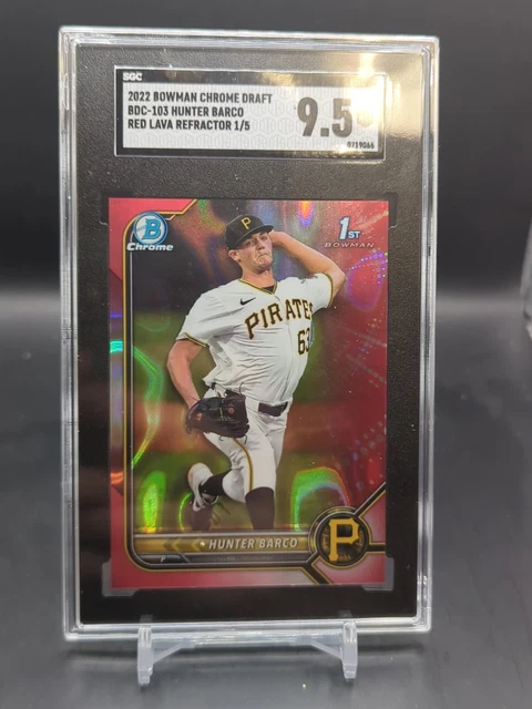 2022 Bowman Draft Hunter Barco 1st Bowman Red Lava 1/5 SGC 9.5