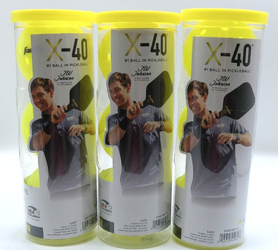 3Pk- Franklin X-40 Outdoor Pickle Ball, 9 Total Balls