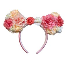 Disney Parks Floral Pink Minnie Ears Flower and Garden Festival Epcot Walt World