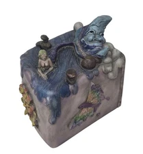 Zeckos Celestial Fantasy Puzzle Box Trinket Stash Box Sun Moon READ