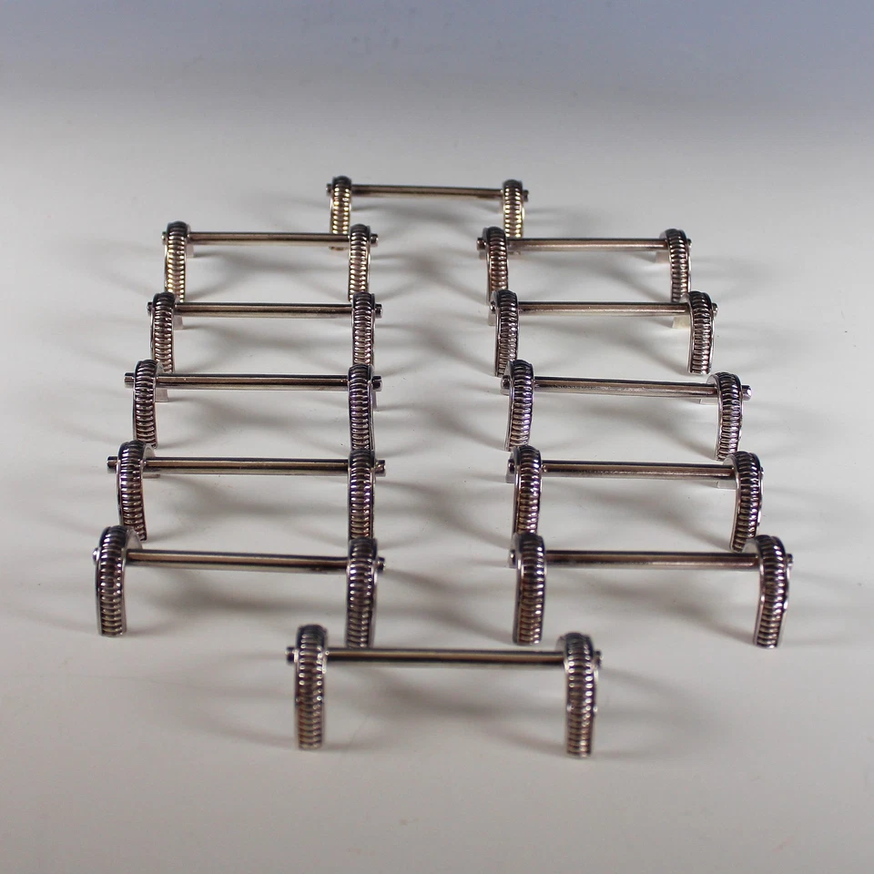 12 descansos de faca Ercuis Silverplate Porte Couteaux na caixa - Imagem 3 de 4