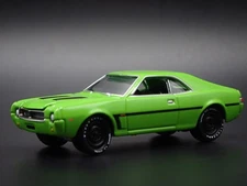 1969 69 AMC JAVELIN MUSCLE CAR SST GREEN 1:64 SCALE DIORAMA DIECAST MODEL CAR