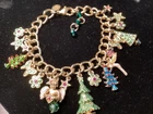 Vintage Kirks Folly Christmas Charm Bracelet Stunning