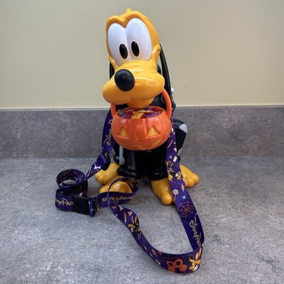 Disney World Epcot Skeleton Pluto Sipper With Light Up Pumpkin NEW