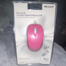 Microsoft Compact Optical Mouse 500 Wired USB Pink, 800 DPI 3-Button P P