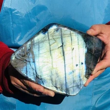 3.91LB Natural Labrador Moonstone Quartz Crystal Free Form Mineral Specimen 3104