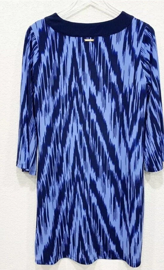 Abito Michael Kors girocollo blu manica 3 4 taglia M