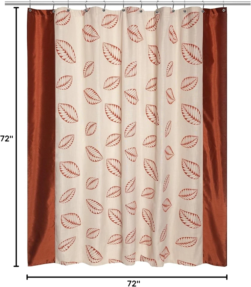 Cortina de ducha 100 % poliéster 1 unidad popular baño Fiji óxido 72" W X 72" L Foto 2 de 3