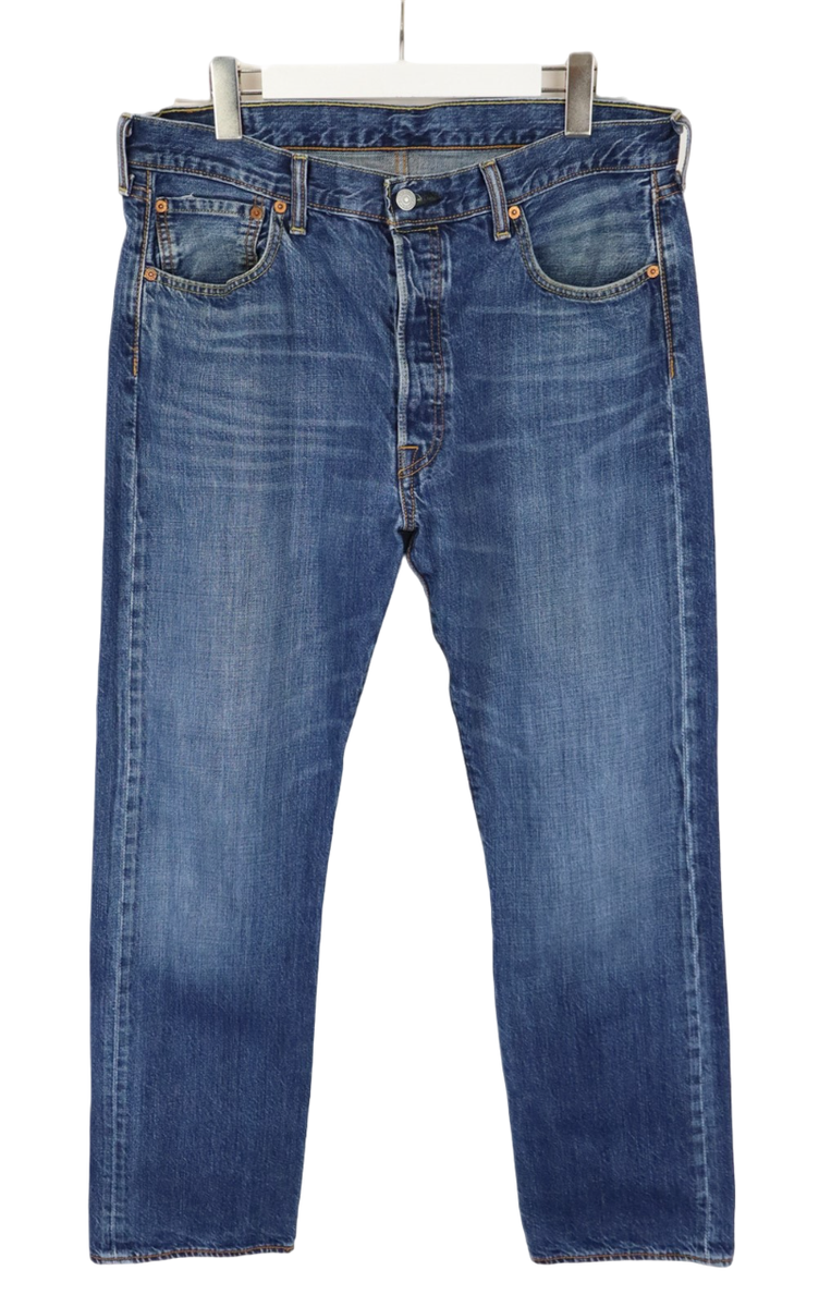 LEVI's 501 Jeans Men's W36/L32 Straight Fit Whiskers Faded LEVI's 501 Jeans Men's W36/L32 Straight Fit Whiskers Faded