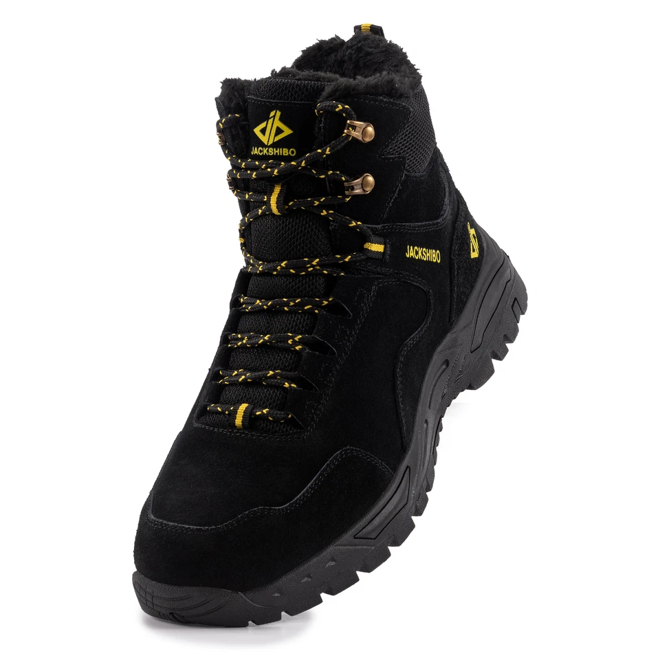 JACKSHIBO Wasserdicht Boots Stiefeletten Gefüttert Winterschuhe Herrenschuhe - Bild 3 von 4