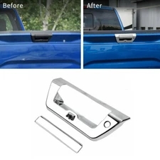 2X Tailgate Door Handle Covers Trim Decor Bezel for Ford F150 2015-20 Chrome ABS