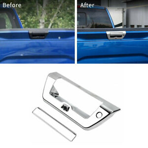 2X Chrome Tailgate Door Handle Cover Trim Decor Bezel for Ford F150 2015-2019