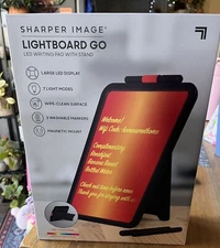 Sharper Image LightBoard LED Writing Pad with Stand Multi Color Display- NEW