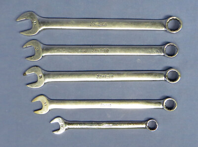 SNAP ON 14mm 13mm 12mm 11mm 10mm Metric 12 PT Box & Open End Wrenches VGC!