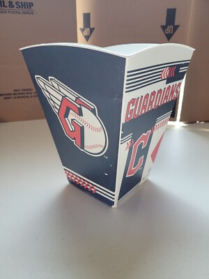 Cleveland Guardians Stadium Popcorn Container Blue White Some Wear Look