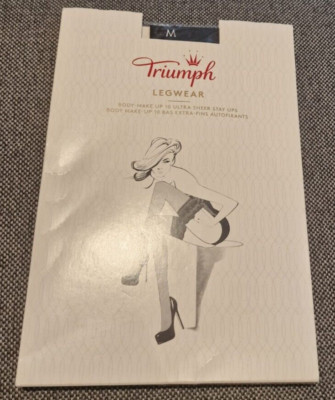 Triumph Legwear Body Make-up 10 Ultra SHEER STAYS UP RED DARK COMBI M  (R25)