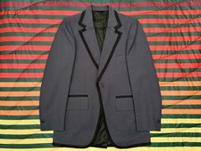 VTG 60s After Six Tuxedo Jacket Blazer Gray/Black Mens 38L Prom Wedding EXC 