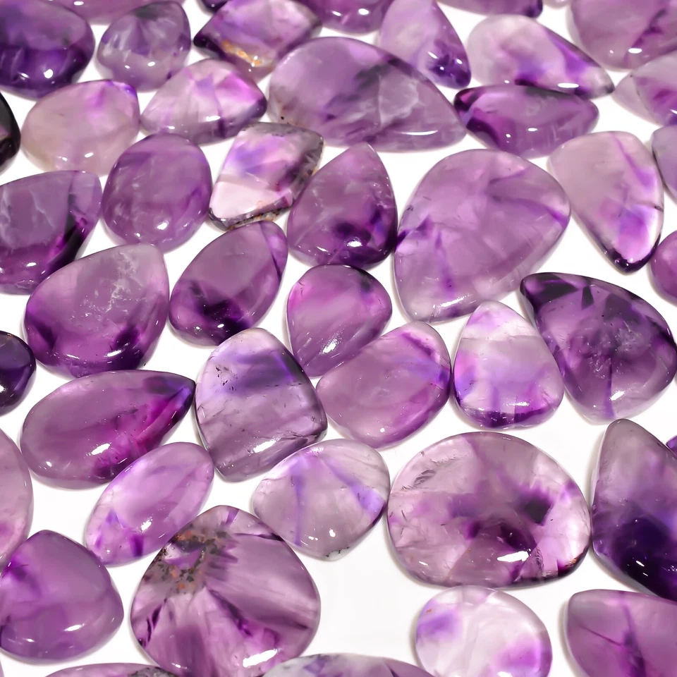 Piedras preciosas cabujón amatista natural AAA+ lote al por mayor a granel piedras preciosas de alta calidad Foto 3 de 4