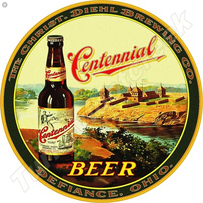 Centennial Beer 11.75'' Round Metal Sign