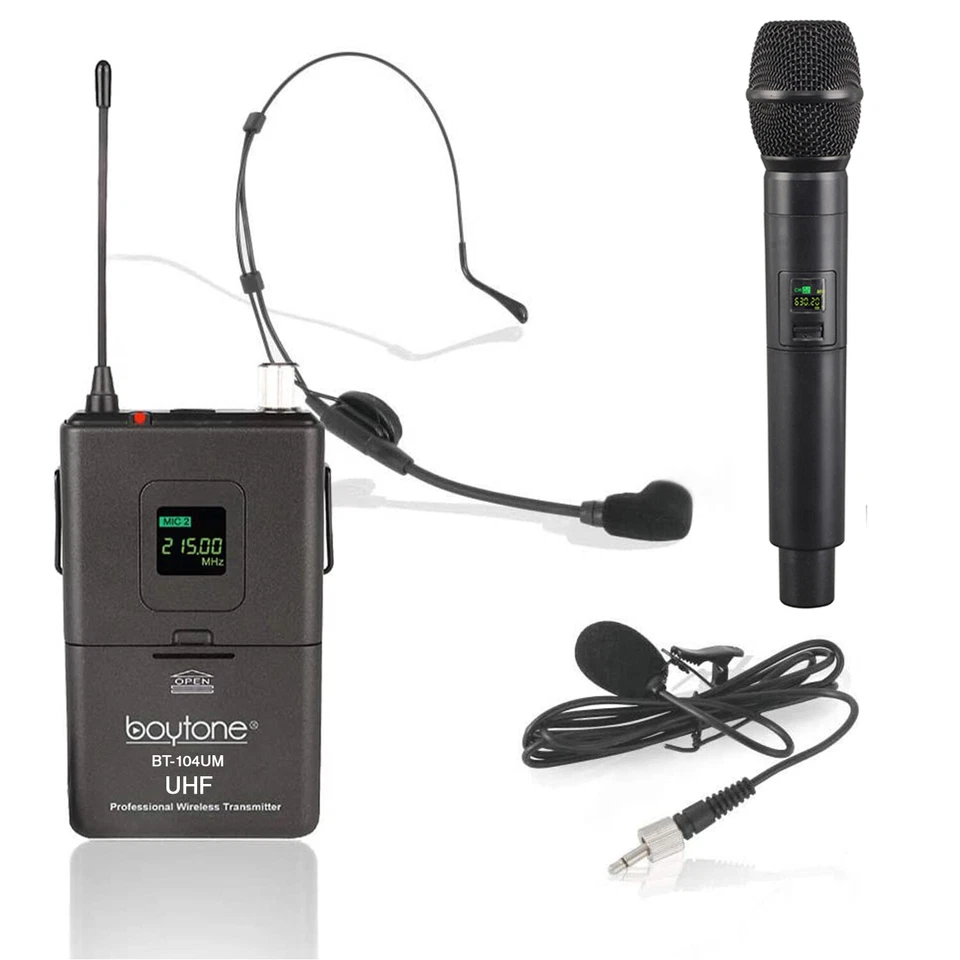 Boytone BT-104UM, UHF Wireless Dual HandHeld Microphone System/Digital Display - Image 3 of 4