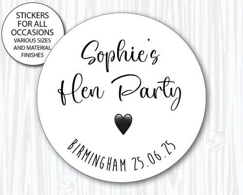 Hen Do BRIDE TRIBE Personalised Hen Night Do Weekend Stickers label Bag 1359 - Picture 2 of 4